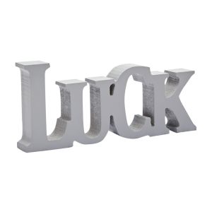Schriftzug aus Holz - grau - Luck von HCA