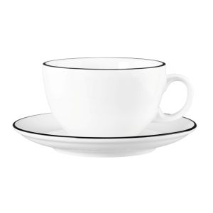 Porzellan - Modern Life - Black Line - Milchkaffeetasse 0,37 mit Untertasse