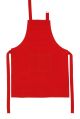 Kinderschürze uni in rot mit Brusttasche von Stuco