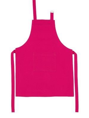 Kinderschürze uni in pink mit Brusttasche von Stuco